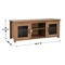 Merrick Lane Galena Traditional Full Glass Door 65" TV Stand for up to 80" TVs
